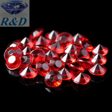 1000 pcs / lot Red Color 10mm 4Carat Wedding Decoration Acrylic Scatter Table Crystals Diamonds Acrylic Diamond Confetti 2024 - buy cheap