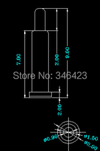 [PR] pogo pin connector Spring thimble 9.0MM pad 2.0MM gold plated 3.0A current Free Shipping 2024 - buy cheap