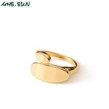 MHS.SUN 2019 new jewelry women simple fashion rings geometric design gold color openning rings Bijoux Birthday Gifts dropship 2024 - buy cheap