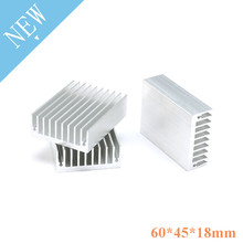 Radiador de calor de alumínio, 60x45x18mm, 5 peças, dissipador de calor, entalhe para chip de refrigeração 60*45*18mm 2024 - compre barato