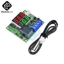 Controlador de temperatura com termostato digital 12v, módulo de sensor ntc com relé de controle e regulador de temperatura 2024 - compre barato