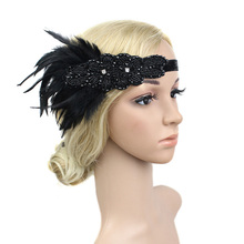Women's Feather Headband Headpiece Indian Style Vintage Hair Band Hairstyle Accessory 2024 - buy cheap