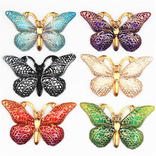 Micui 10pcs 23*38mm Colorful Butterfly Flat Back Rhinestone And Acrylic Stones Appliques DIY Wedding Scrapbook Accessories MC556 2024 - buy cheap