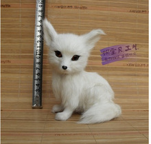 Juguete de zorro blanco de simulación bonito pequeño sentado regalo muñeca de zorro alrededor de 11x8x15cm 2024 - compra barato