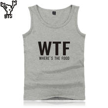 WTF Tank Top Men's Summer Funny Where's The Food Bodybuilding Top Black Sleeveless O-Neck Fashion Casual Summer Vest XXS 4XL 2024 - buy cheap