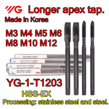 M3 M4 M5 M6 M8 M10 M12x100mm T1203 YG-1 hecho en Corea HSS-EX más largo Apex tap procesamiento: acero inoxidable y acero 2024 - compra barato