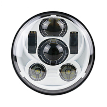 Novos motos acessórios 5.75 "farol da motocicleta 5 3/4" led farol para harley 5-3/4 "motos preto projetor cromo 2024 - compre barato