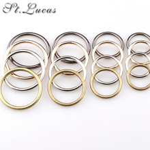 60pcs/lot wholesale 20mm/25mm/30mm/35mm black bronze gold silver circle ring Connection alloy metal shoes bags Belt Buckles DIY 2024 - купить недорого