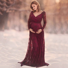 Women Maternity Dress Photography Props Lace Pregnancy Clothes Elegant Maternity Long Dresses For Pregnant Photo Shoot Clothing 2024 - buy cheap