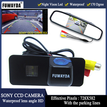 FUWAYDA HD Video Auto Parking Monitor LED Night Vision SONY CCD Car Rear View Camera 4.3 inch Car Rearview Mirror Monitor FOR VW 2024 - buy cheap