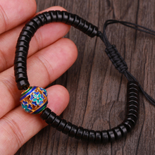KEJIALAI Natural Stone Bracelets Coconut Slices Adjustable Strand Braided Bracelet Beads Women Men Black Tibetan Meditation 2024 - buy cheap