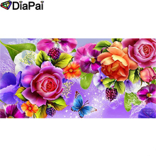 DIAPAI diamante pintura 5D DIY 100% cuadrado completo/redondo taladro "Flor Mariposa" diamante bordado punto de cruz decoración 3D A18552 2024 - compra barato