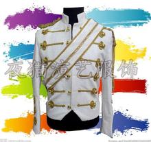 Men Suits Designs Personalized Stage Costumes For Singers Men Sequin Blazer Dance Clothes Jacket Style Dress Punk Black White 2024 - buy cheap