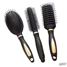 Escova de cabelo oval redonda 3 tipos, escova retangular antiestática, desembaraçamento, almofada de ar, ferramentas de cabeleireiro, spa 2024 - compre barato