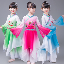 Новый китайский стиль, новый стиль, детские костюмы Hmong для классического танца, танцевальный костюм в виде зонтика для девочек, Национальный танцевальный костюм 2024 - купить недорого