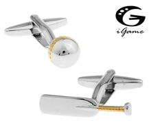iGame Factory Price Retail Men's Cuff Links Gold-color Ice Hockey Design Free Shipping 2024 - buy cheap