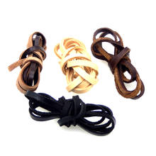 1Meter Real Leather Cord String Rope Thread DIY Bracelet Necklace Jewelry Findings  Black/Beige Genuine Leather Cord 2024 - buy cheap