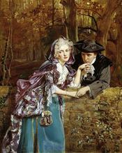 free shipping classical court figure Sweet lover Dating canvas prints oil painting printed on canvas wall art decoration picture 2024 - buy cheap