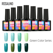 ROSALIND-esmalte de uñas en Gel, serie verde puro, UV LED, purpurina, manicura, arte de uñas, alta calidad, 1S, 10ml 2024 - compra barato