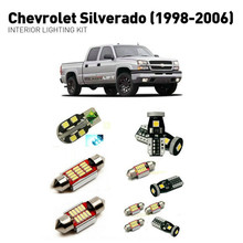 Светодиодные интерьерные лампы для Chevrolet silverado 1998-2006 11 шт. светодиодные лампы для автомобилей комплект освещения автомобильные лампы Canbus 2024 - купить недорого