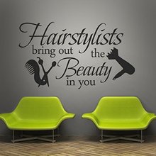 Hair Salon Vinyl Wall Decal Graphic Beauty Salon Shop Decor Decorative Wall Sticker Lettering Words Wall Quotes Salon Decoration 2024 - buy cheap