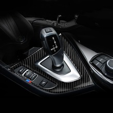 Аксессуары для BMW F20 F21 1 серии 116i 118i, панель управления переключения передач из углеродного волокна, внутренняя отделка, Стайлинг автомобиля, 3D наклейка 2024 - купить недорого