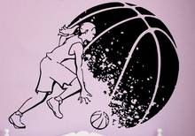 Basketball Wall Sticker Girl Basketball Player Sport Gym Mural Art Wall Decor  Basketball Wall Sticker Bedroom Home Decor 2024 - buy cheap