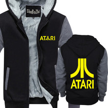 Atari - Anthracite Legend Logo Mens thick hoodies Cotton hoody - New & Official winter coat for male drop shipping 2024 - buy cheap