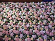 1,2 м * 1,2 м очень плотный искусственный цветок свадебное украшение фон настенный Шелковый розовый пион гортензии цветы для свадьбы 2024 - купить недорого