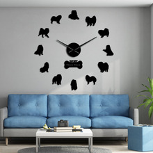 3D Chow Chow Dog Mirror Stickers Large DIY Mute Wall Clock Dog Breed DIY Wall Art Frameless Giant Watch Decor Chow Owners Gift 2024 - buy cheap