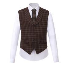 2019 Newest Men's Vest Khaki Suit Male Wedding Suits For Men Sleeveless Jackets Vest One Piece Colete Chalecos Para Hombre 2024 - buy cheap
