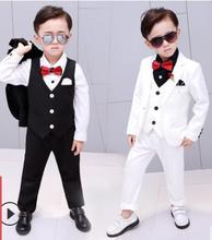 2018 New Children Suit Baby Boys Suits Kids Blazer Boys Formal Suit For Wedding Boys Clothes Set Jackets Blazer+Pants+Vest+shirt 2024 - buy cheap