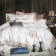 1000TC Egyptian Cotton Premium Luxury Bedding set White US King Queen Size 4Pcs Bigger Bed set Duvet Cover Bedsheet Pillowcases 2024 - compre barato