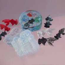 3D Vivid Goldfish Pendant Silicone Mold Resin Casing Craft Jewelry Making Tools 2024 - buy cheap