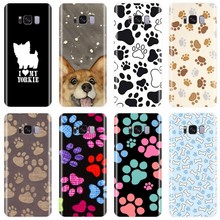 dog footprint Paw Husky  Cover Soft Silicone TPU Phone Case For Samsung Galaxy NOTE 8 9 S6EDGE S6 S7 S8 S9 S10 PLUS S10E 2024 - buy cheap