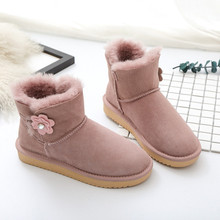 2021 Hot Sale Top Quality Women Genuine sheepskin leather Snow Boots 100% Natural Fur snow boots Warm winter shoes Ankle Boots 2024 - buy cheap