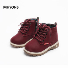 2019 New Winter Children Shoes PU Leather Waterproof Martin Boots Kids Snow Boots Brand Girls Boys Rubber Boots Fashion Sneakers 2024 - buy cheap