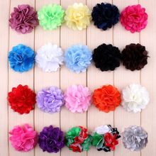 50pcs/lot 2" 20 Colors Mini Satin Mesh Hair Flower For Kids Girls Hair Accessories Artificial Fabric Flowers For Headbands 2024 - buy cheap