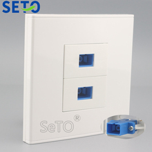 SeTo 86 Type Double Ports Optical SC Panel Outlet Wall Plate Socket Keystone Faceplate 2024 - buy cheap