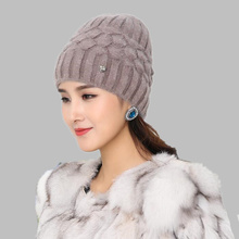 Envío libre, Primavera Mujer Otoño Gorro de lana de Lana de Mujer Knit Beanie Cap Trenzada cráneo Sombrero sombreros de invierno para las mujeres Niñas sombrero caliente 2024 - compra barato