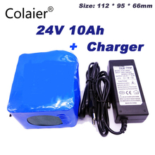 Colaier 24V 10Ah 6s5p литиевая батарея электрический велосипед 18650/24 V (25,2 V) литий-ионный аккумулятор + зарядное устройство 25,2 V 2A 2024 - купить недорого