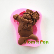 Mom & Pea-Molde de muñeco de nieve de silicona para decoración de tartas, Fondant, molde 3D de grado alimenticio, molde de silicona para manualidades, envío gratis, 0437 2024 - compra barato