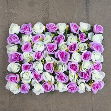 Artificial flower rose Solid color Flower wall Background wall Artificial plant decoration home Wedding interior fake flowers 2024 - buy cheap