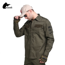 Military Men's Shirts Oversize Long Sleeve Shirt Male Overshirt 4XL Cotton Casual Shirt Men Clothing Coat Tooling Shirt  2024 - buy cheap