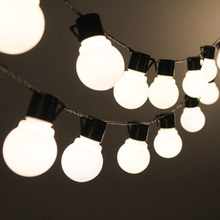 Tira de luces LED para decoración de Navidad, cadena de bombillas decorativas para exterior, globo de 10M, 38 LED, 220 110V, boda 2024 - compra barato