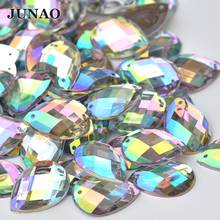 13*18mm Sewing Crystal AB Rhinestones Drop Shape Sew On Acrylic Stones Flatback Strass Crystals For Clothes Dress 200pcs 2024 - buy cheap