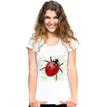 Nueva moda de verano para mujer manga corta Camiseta de mariquita insectos camisas de impresión hermosa Casual Tops camisetas de chica Hipster 2024 - compra barato