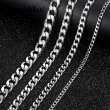 4/6/8/10mm Necklaces for Women Men Gold Silver Color Stainless Steel Mens Womens Necklaces Link Chain Fashion HKNM172 2024 - buy cheap