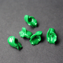 (20 pieces/lot) Carved Calla Beads Artificial coral beads 7mm*14mm Dark Green color for Jewelry making 2024 - buy cheap