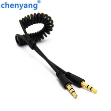 3.5mm Male to Male M/M Jack Audio Stereo Aux Spring Cable for iPod MP3 phones Wholesale 2024 - buy cheap